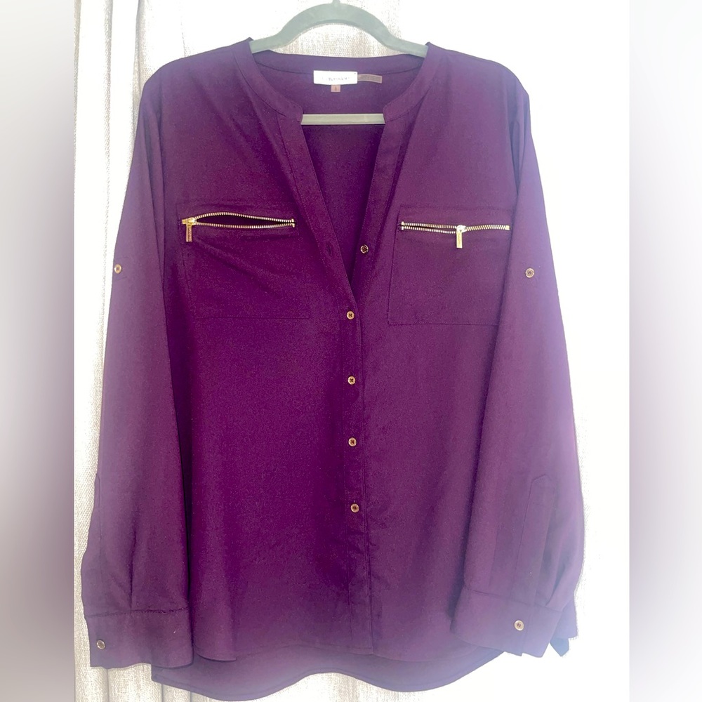Calvin Klein Purple Blouse L